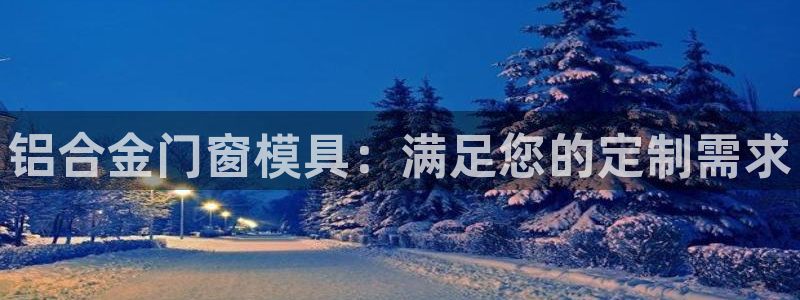 太阳gg娱选_2o5o26：铝合金门窗模具：满足您的定制需求