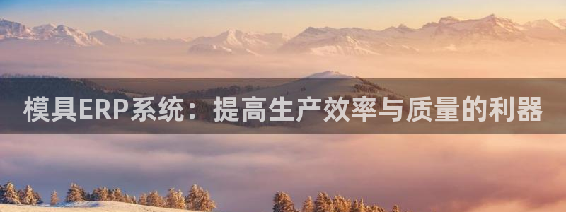 太阳集团网址首页：模具ERP系统：提高生产效率与质量的利器