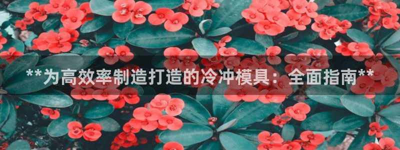 太阳集团游戏App：**为高效率制造打造的冷冲模具：全面指南**